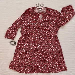 Old Navy | Burgundy Animal Print dress